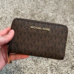 SOLD Michael Kors Small Logo Wallet - Brown